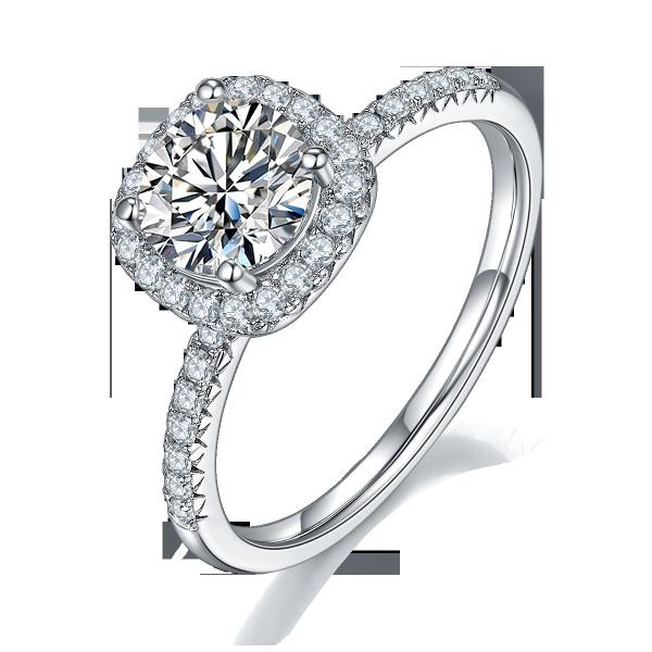 Square Cut Bridal Women Moissanite Square Diamond Gold with Silver Romantic