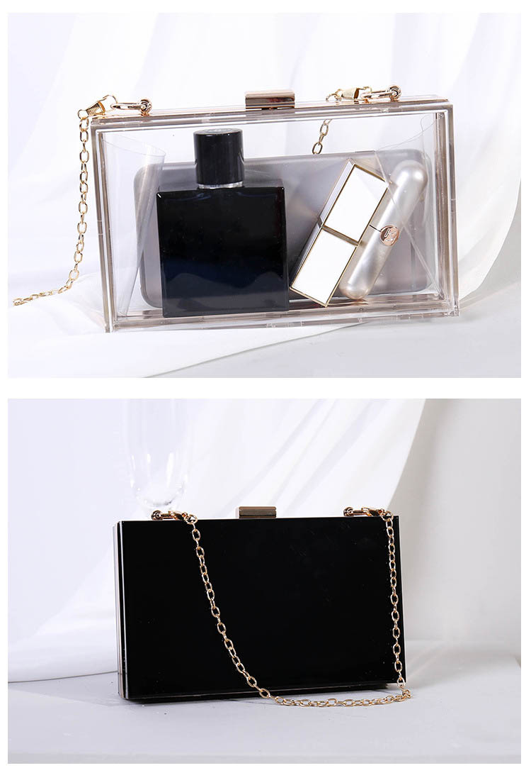 Acrylic Dinner Bag Simple Chain Diagonal Small Bridal Dress Evening Banquet Bag For Women Clutch