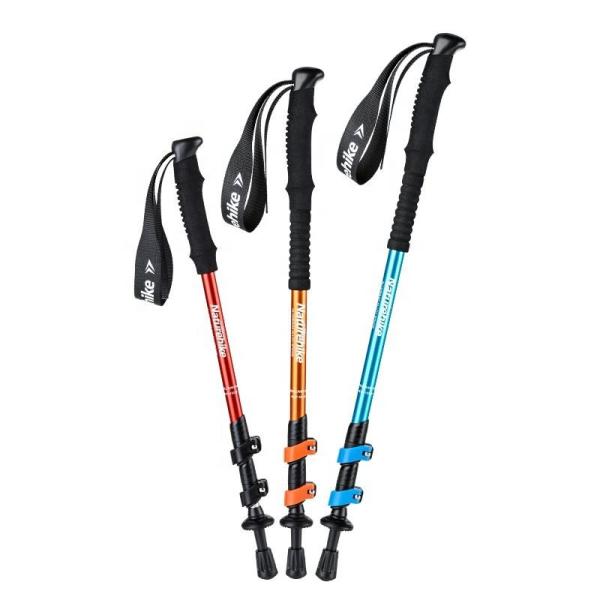135cm 300g Light Aluminum Anti Shock Hiking Pole Telescopic Summit Trekking