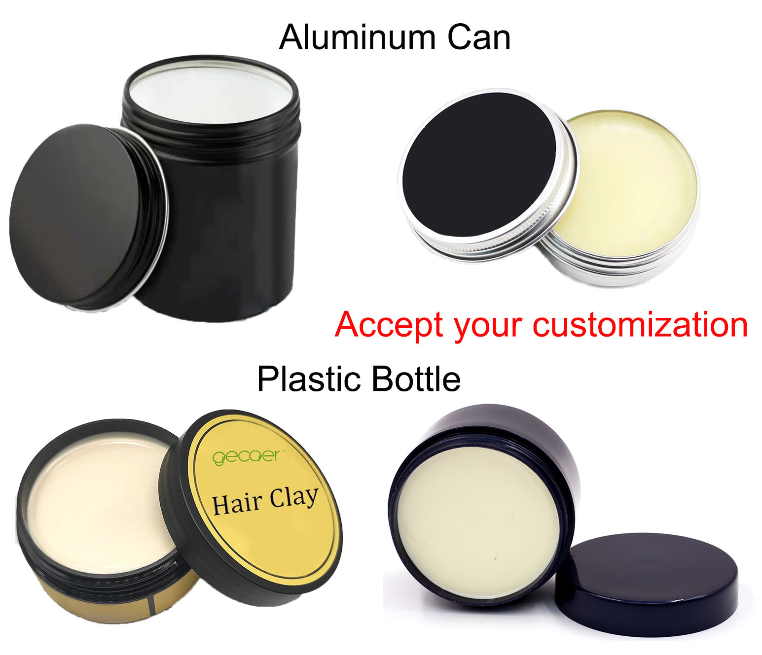 Strong Hold Natural Look Matte Texture Hair Paste Hair Mud for Men Stock 100g Volume