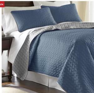 Wholesale Hypoallergenic Ultrasonic Microfiber Bedspread Sets Modern Color Blue Bedspread from china suppliers