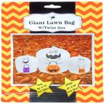 Halloween Decorative Giant Lawn Bags Pumpkin Shape With Twist Ties