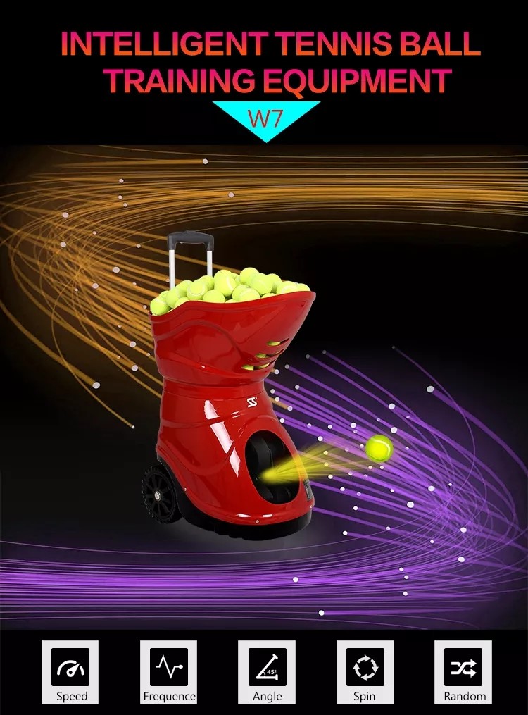 120W BV Certificate Red Tennis Self Training Machine Adults Kids Use