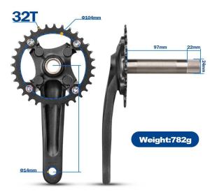 Wholesale Aluminum Alloy Bicycles Parts Chainwheel Mountain Bike Crankset 104BCD 32T from china suppliers