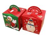 Lovely Christmas Paper Gift Boxes / Xmas Food Packaging Box Custom Logo