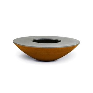 Wholesale Garden Wood Burning Barbecue Rusty Corten Steel Fire Bowl With Grill Ring from china suppliers