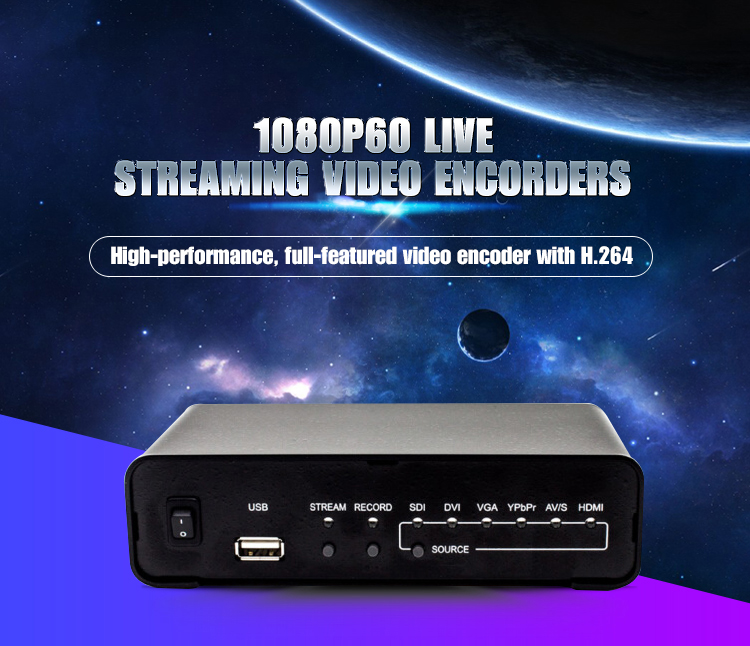 1920x1080P60 Multiple Inputs Live Streaming Encoder Independent Audio