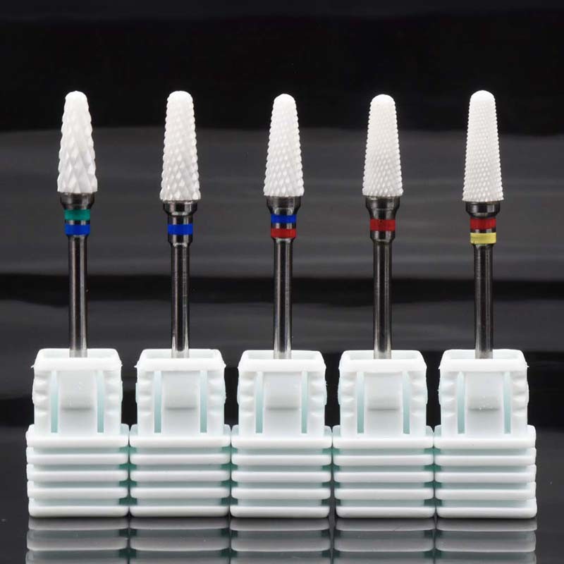 Not Rusty Cuticle Nail Drill Bits Ceramic Material Corrosion / Heat Resistant