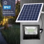 110w Outdoor Courtyard Led Solar Powered Flood Lamps Ip67 Waterproof