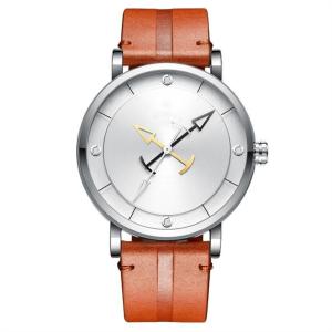 Wholesale Alloy Case Mens Casual Leather Watch 30 Meters Water Resistance Mineral Glass Mirror from china suppliers