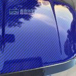 1.52x30M PET Vinyl Film 3D Carbon Fiber Dark Blue Color Stretchable