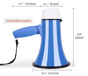 Wholesale 70Hz - 20KHz Battery Powered Megaphone Portable Lithium Megaphone 500 X 500 X 370MM from china suppliers