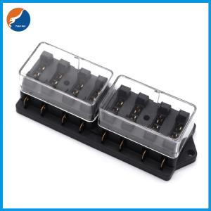 Wholesale 30A DC12V 24V 32V 8 Way Fuse Block PA Base PC Cover ATO Fuse Box from china suppliers
