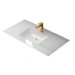 Customized Bathroom Tempered Glass Sink Vanity Single Or Double Vessel Sink