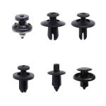 Nylon Car Clips Push Retainer Pins Kit White Black Blue