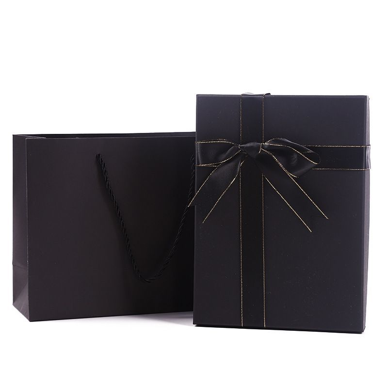 Black Color Secret Suprise Gift Packaging Paper Box for Jewelry Necklace Ring Bracelet Watch Gift