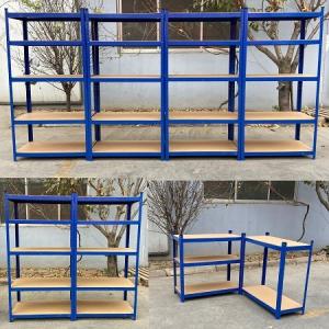 Wholesale MDF Boltless Heavy Duty Shelving 5 Tier Storage Garage Metal Shelving Rack from china suppliers