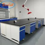 Waterproof Steel Lab Workstation Bench , Anticorrosive Island Benches In