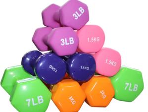 Wholesale vinyl coated dumbbells, vinyl coated iron dumbbells, vinyl coated hex dumbbells from china suppliers