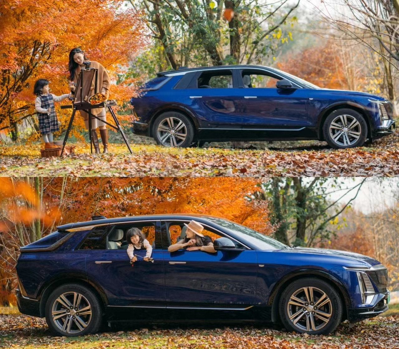 Front Track 1676mm Electric SUV Cadillac Lyriq AWD 510hp 375kW Motor Power 5-Door 5-Seat NEDC Range 608km Body Structure
