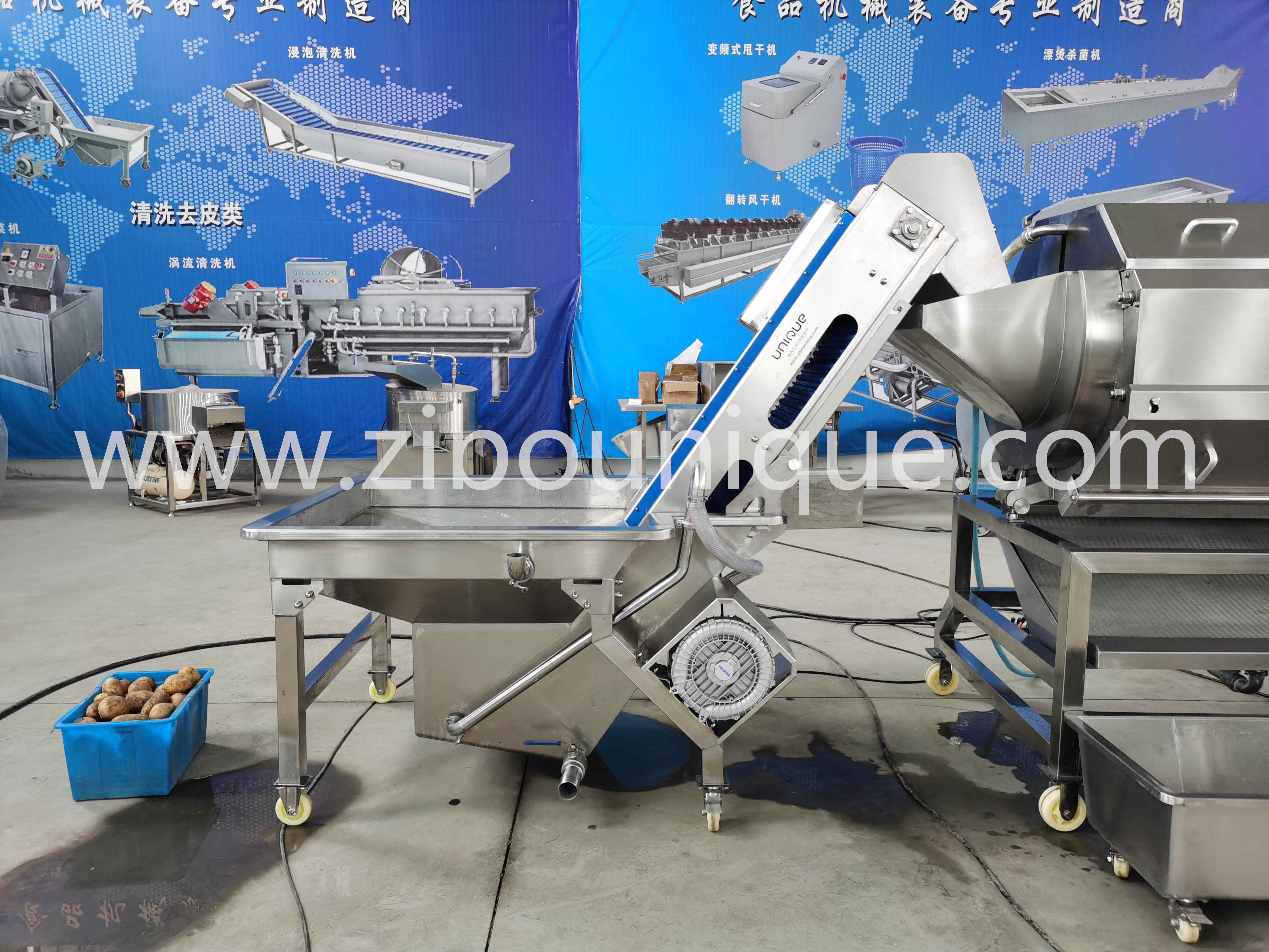 Food Processing Industries 4.12 kw Industrial Potato Peeler with Carborundum Roller