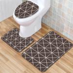 Halloween Polyester Fiber Toilet Mat Set Bathroom Three Piece Bath Rug Set