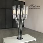 ZT-396 Wedding decoration materials crystal metal candle stand for centerpieces