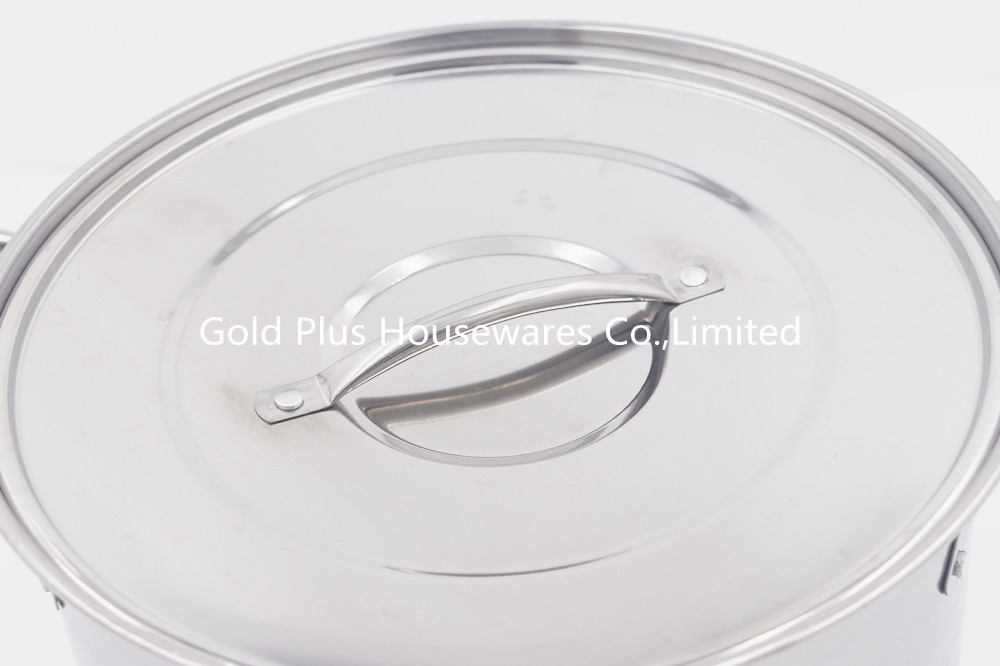 13.5L Stainless Steel Cooking Pot With Cover Turnover Barrels
