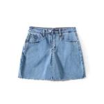 Oem Factory Manufacturer Custom Logo Flexible Mini Denim High Waisted Skirts