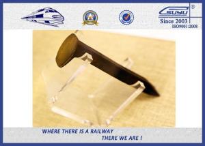 Wholesale Professional ISO Railway Screw Spike Plain / Oxide Black Spikes from china suppliers