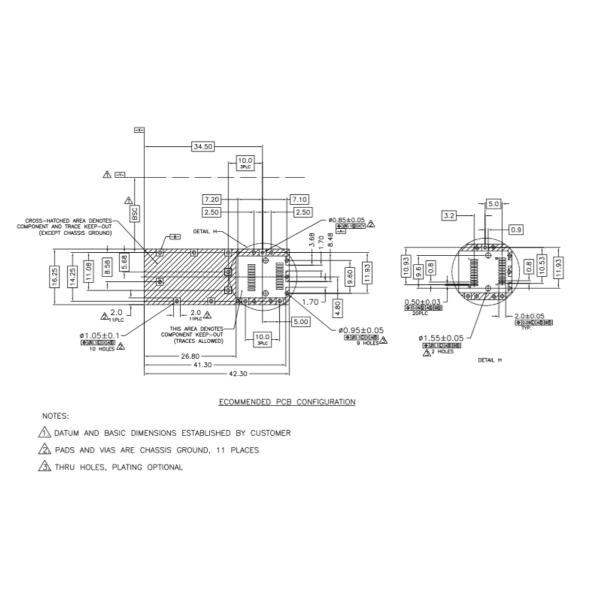 High Performance SFP Fiber Optic Connector 1 * 1 Cage With Grounding Pin