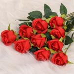 Artificial snow mountain rose single red artificial flower wedding home
