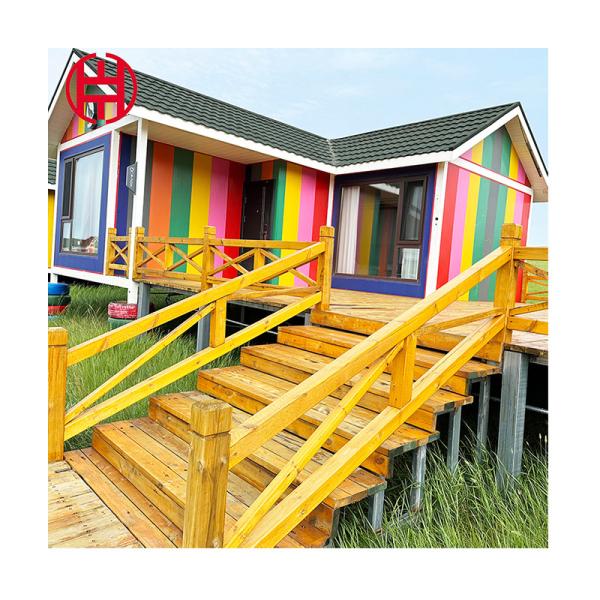 Customized Color Apartment Holiday Cottage Villa Bach Container House Prefab
