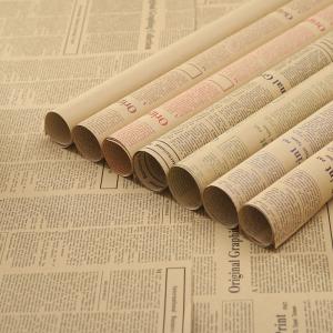Wholesale English Newspaper Wrapping Paper for Bouquets Floral Packaging Material - Vintage Kraft Paper from china suppliers