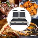 Non-Stick Electric Panini Contact Grill for Restaurant and Hotel Cooking