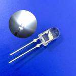 Dip Traffic Warning Light LED Diode 5mm 45deg White Color 9000K 22000mcd Clear