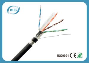 Wholesale SF / UTP Shielded Black Cat5e Lan Cable Exterior Installation PE Sheath from china suppliers