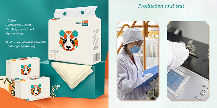 Durable 4 Ply Unbleached Facial Tissue , Tear Resistant Facial Paper Tissue