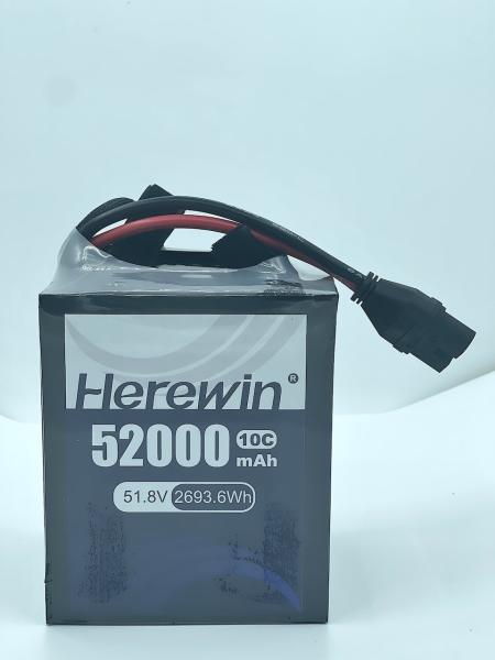 Soft Pack UAV Drone Battery 51.8V Herewin 14S 52000MAH AI Aircraft Agricultural