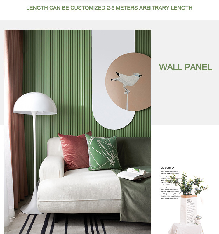 Moth Proof Wood Plastic Grille WPC Fluted Panel Exterior