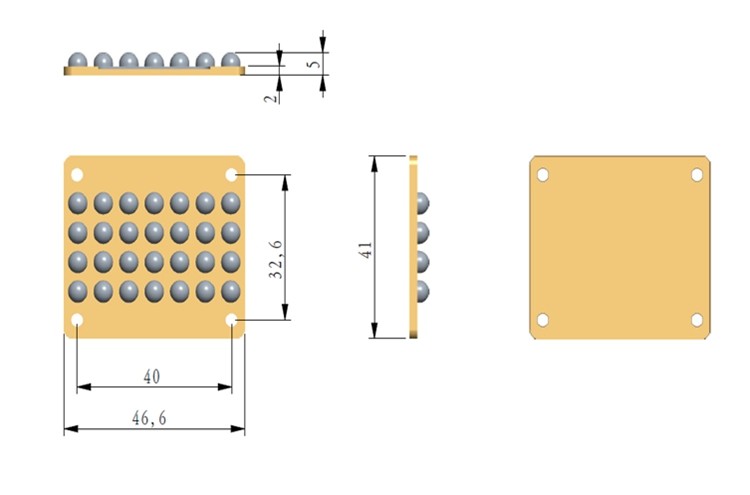 400W High Power 4632 COB 25W/cm2 LED UV Module