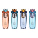700ml Large Leakproof Plastic Sports Team Water Bottles Fruit Infuser With Straw