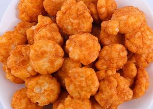 Wholesale Ketchup Flavors Round Rice Crackers OEM Tomato Seasoning Crispy Snacks Foods from china suppliers