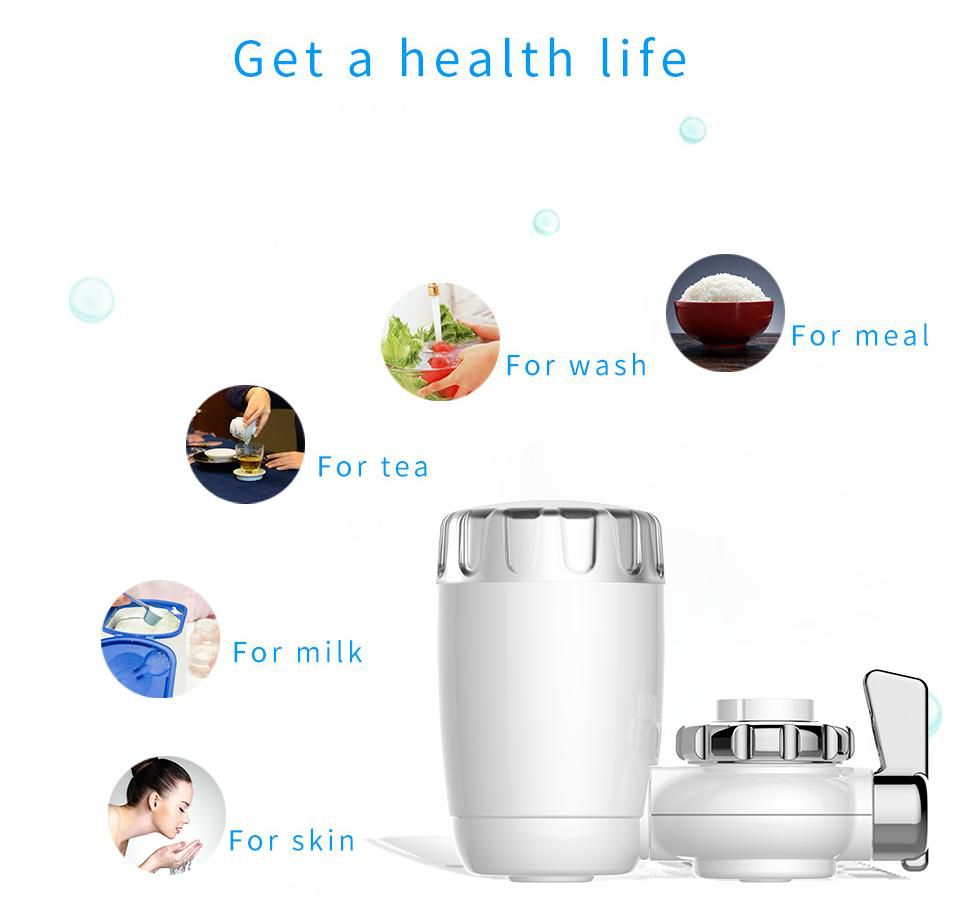 Commercial Household Tap Faucet Water Purifiers 2L/ Min 0.5μM Rustproof