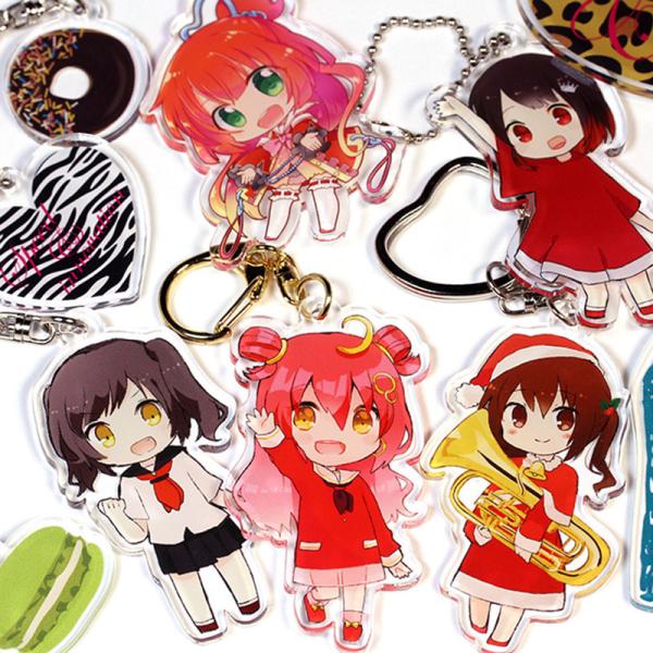 Manufacturer Pattern Printed Acrylic Keychain Caricatur Cartoon Character Cute