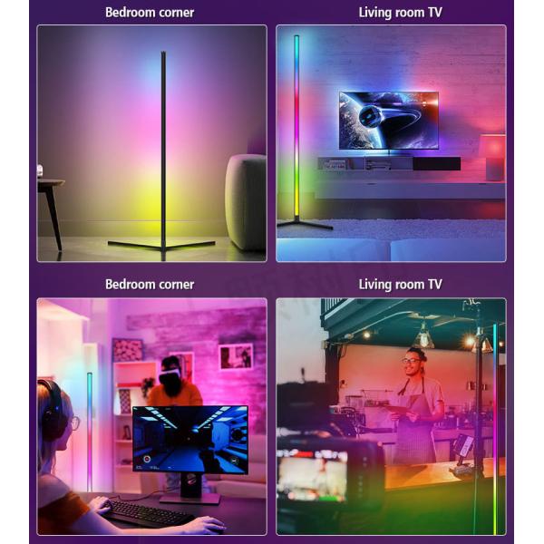 Timing Function LED Holiday Lights Adjustable Stand LED RGB Floor Lamp For Bedroom