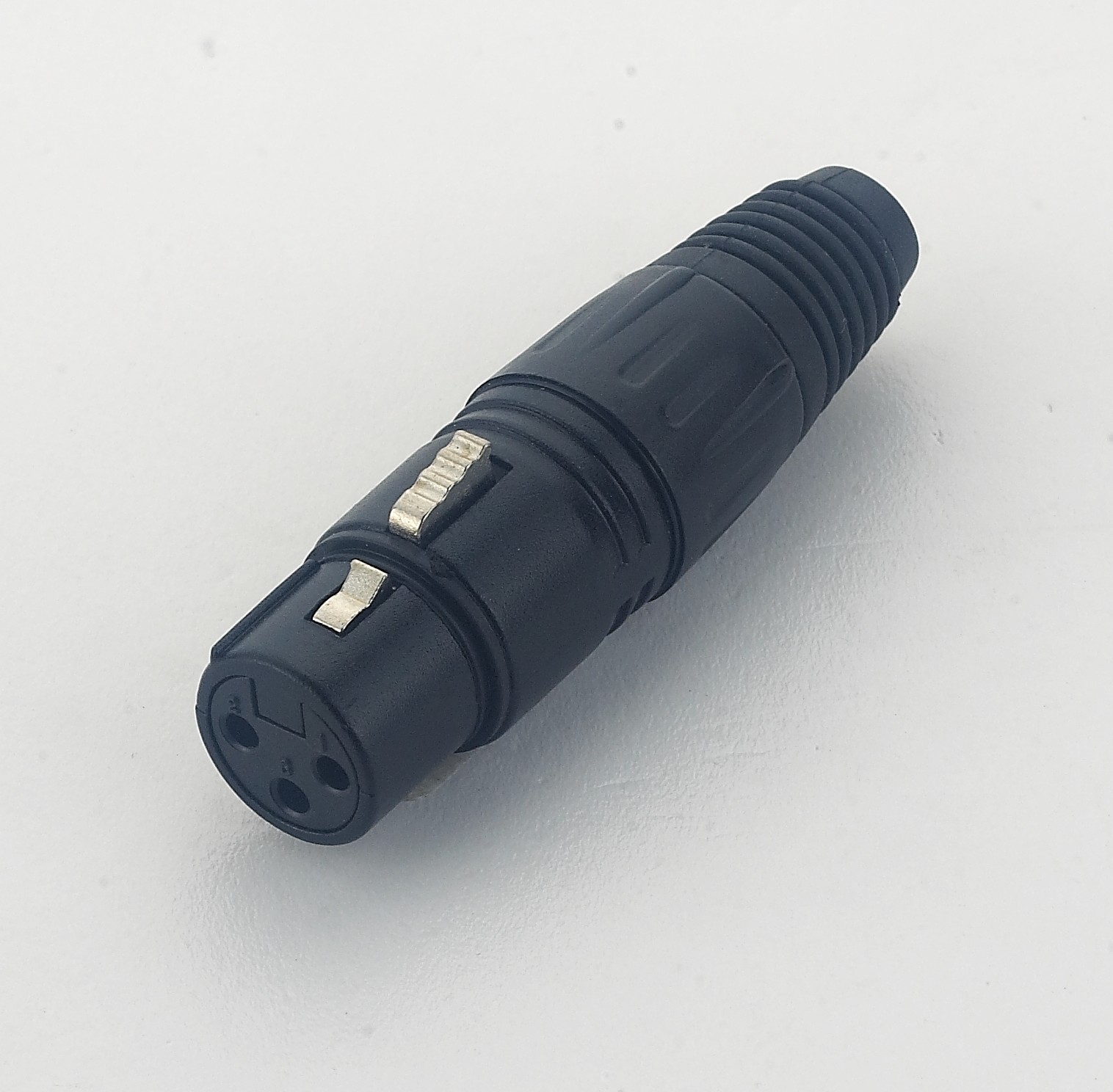 All Black Male or Female Classic 3 Pin Audio Video XLR Connectors Plug DA1007