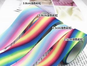 Wholesale 3/8&quot;--4&quot; Beautiful Rainbow Grosgrain Ribbon For Gift Box Wrapping Hair Bows from china suppliers