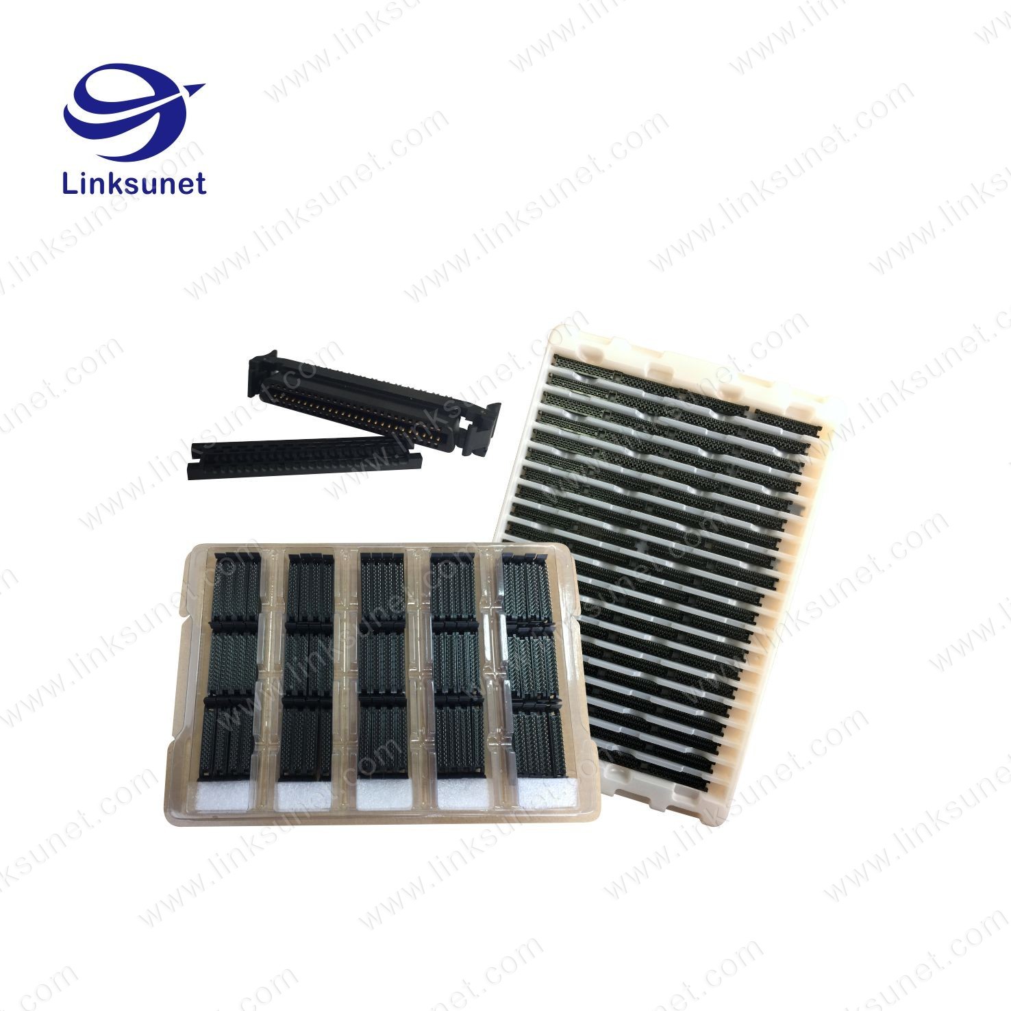 Hirose 52pin 1.27mm rows 2 black connectors Flat cable for automotive