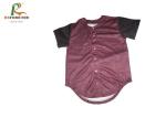 Buttons Opening Custom Team Sportswear Plain Red Baseball Jersey Shirts